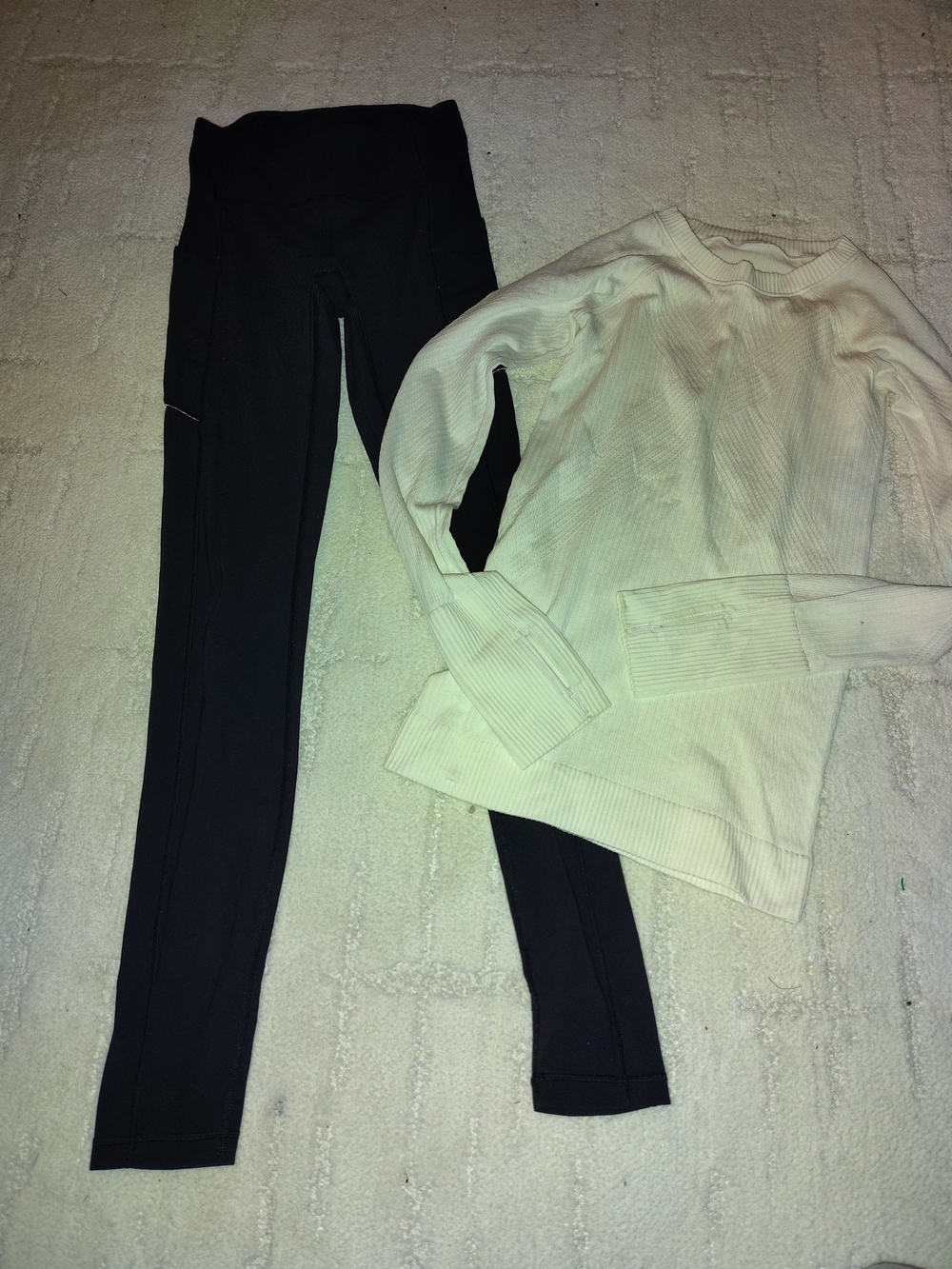 lululemon athletica Black High-Waist Leggings And Shirt